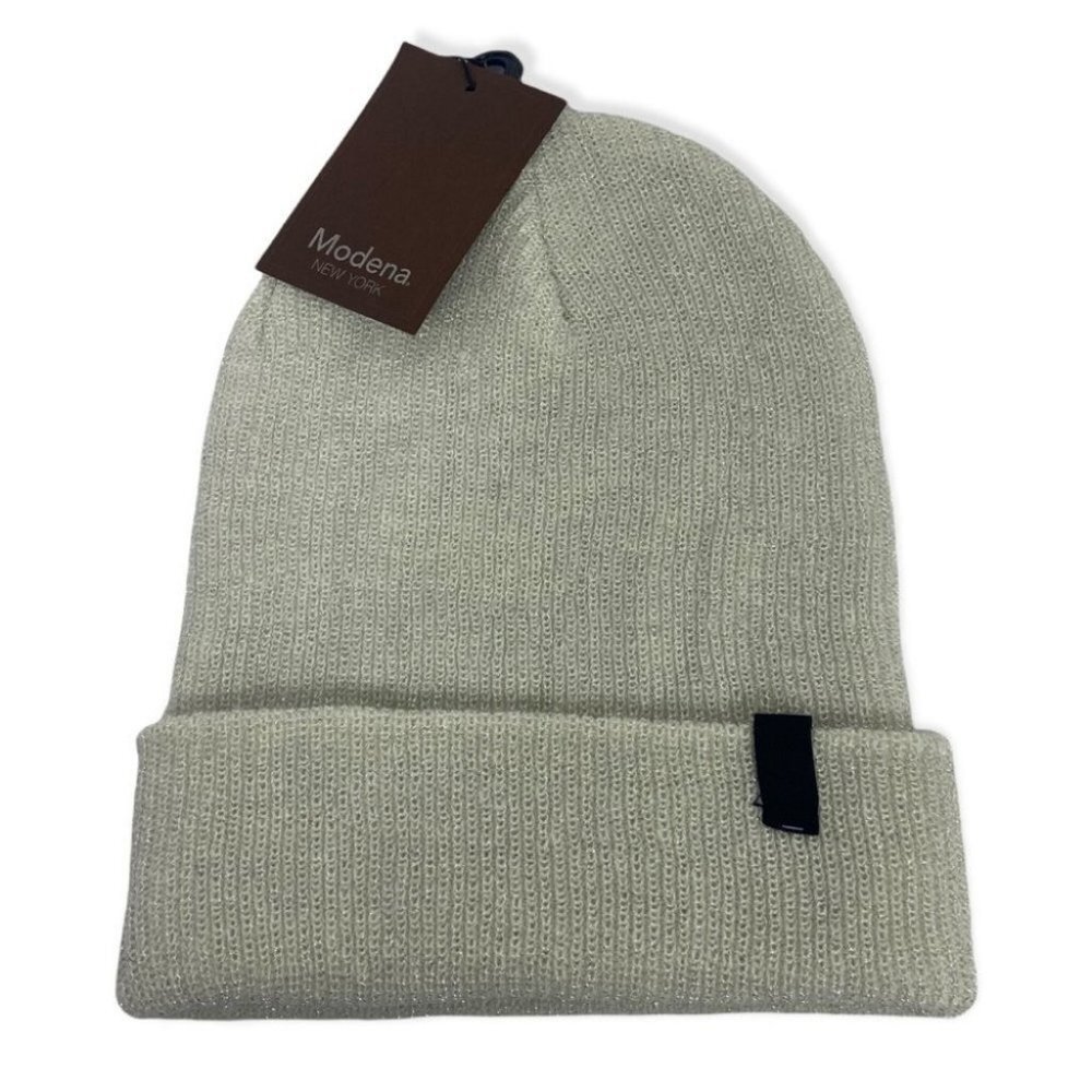 NWT Nordstrom Modena Ribbed Knit Beanie Tan Beige Neutral New Winter Hat Toque